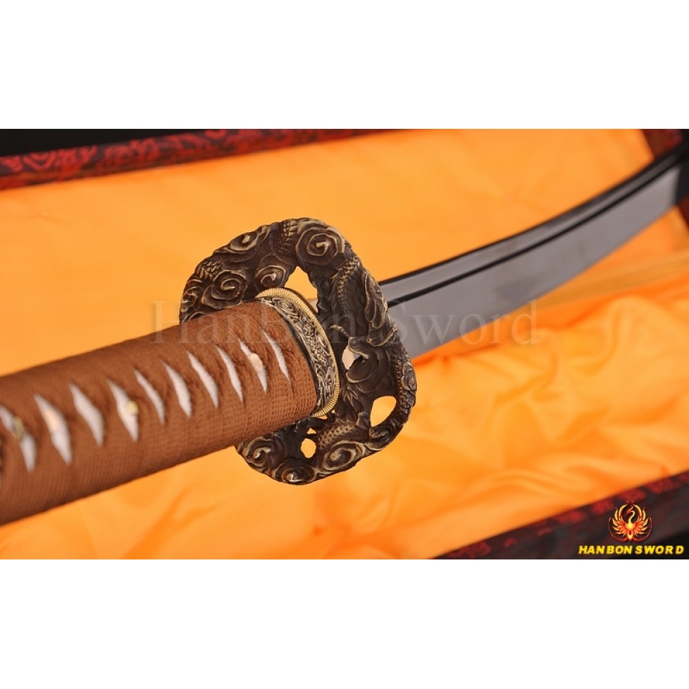 Hand Forged Dragon Katana Japanese Samurai Sword Unique Dragon Theme