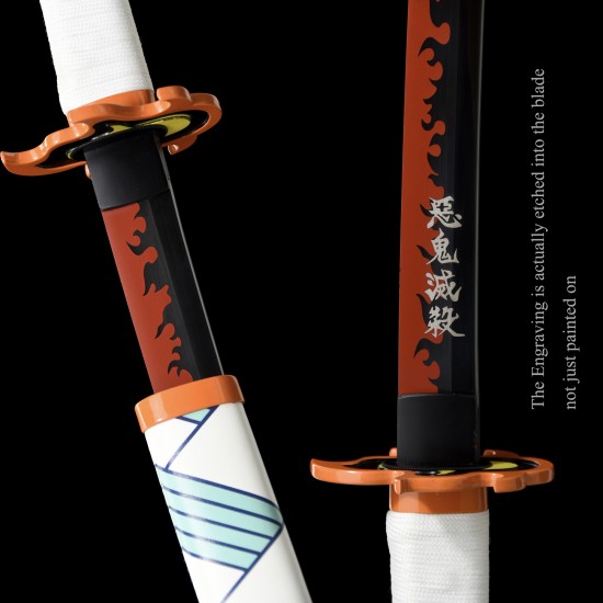 Demon Slayer Sword, Real Metal Rengoku Sword, Anime Sword