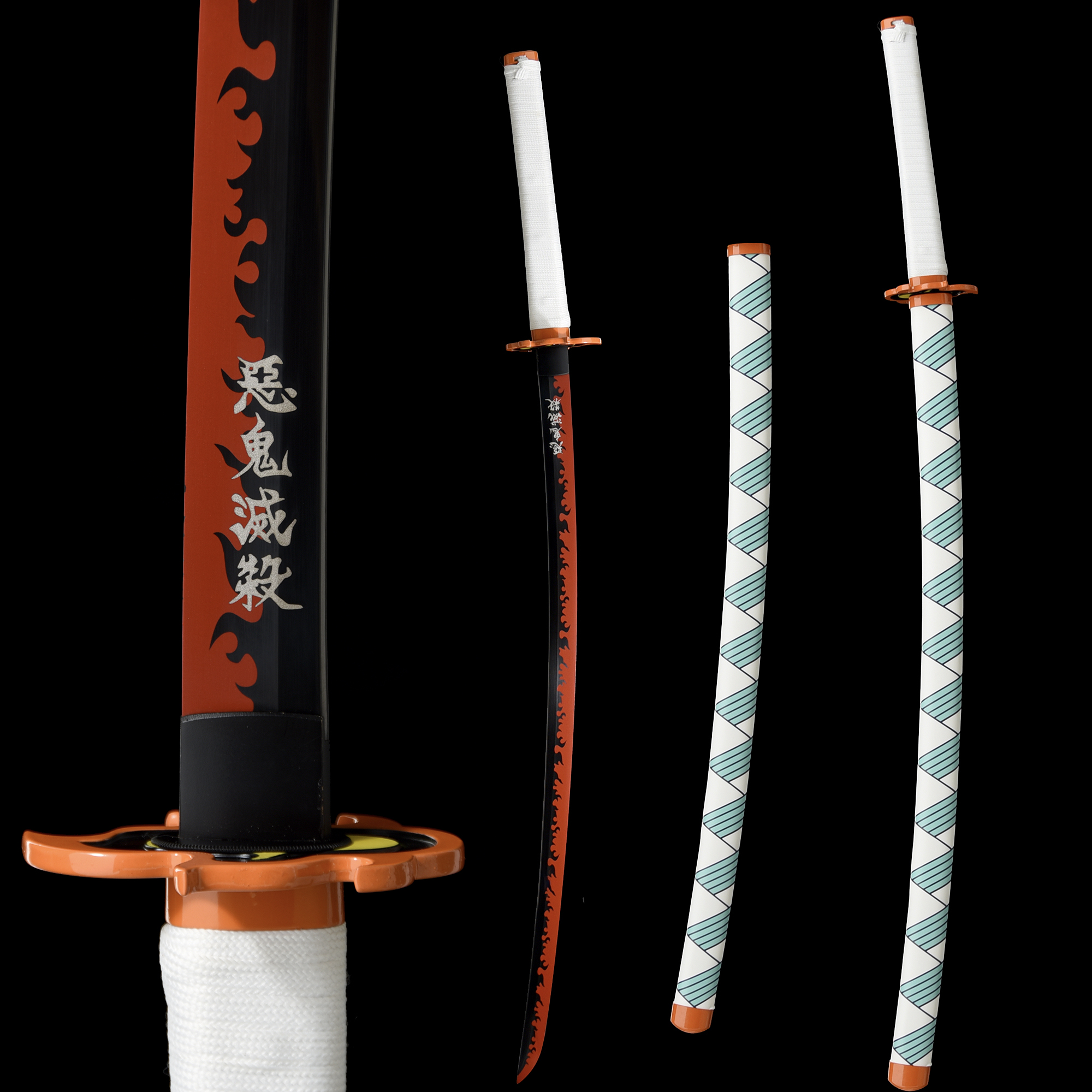 Kyojuro Rengoku Demon Slayer Fire Inspired Nichirin Sword Deluxe Ste   Collectors Outpost