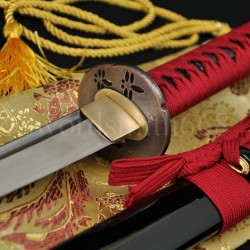 Dragonfly Koshirae Damascus Steel Oil Quenched Full Tang Blade Japanese KATANA Samurai Sword