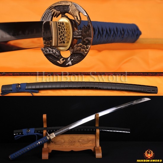 24 Wakizashi size Japanese Style Samurai Sword Short Katana Decoration Blue
