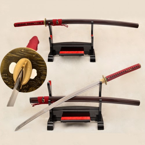 9260 Spring Steel Katana Sword Japanese Samurai Handmade Blade Full Tang For Sale 9530