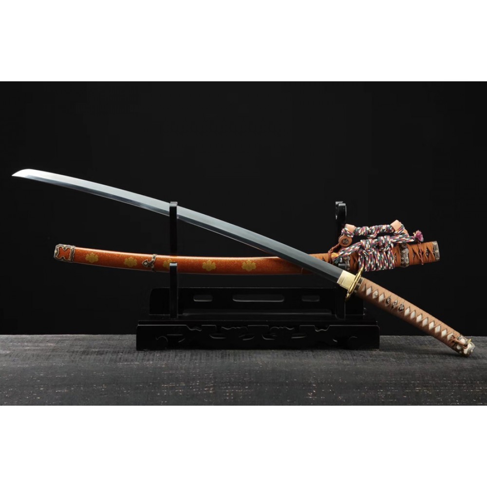 Handmade Japanese Tachi Sword With Folded Steel And Hazuya Polish Blade ...