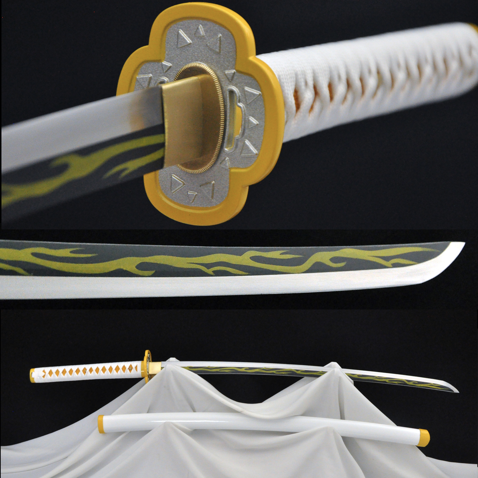 Elervino Bamboo Demon Slayer Sword Cosplay with Belt Holder, 41 inches,  Kamado Tanjiro Tanjirou Swords Blue - Walmart.com