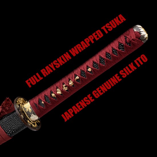 Handmade KATANA Japanese Samurai Sword Dragon Koshirae Hazuya Polishing Blade