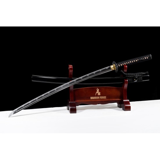 Premium Handmade Japanese Katana Sword - Clay Tempered 1095 Steel | Authentic SANBONSUGI Hamon