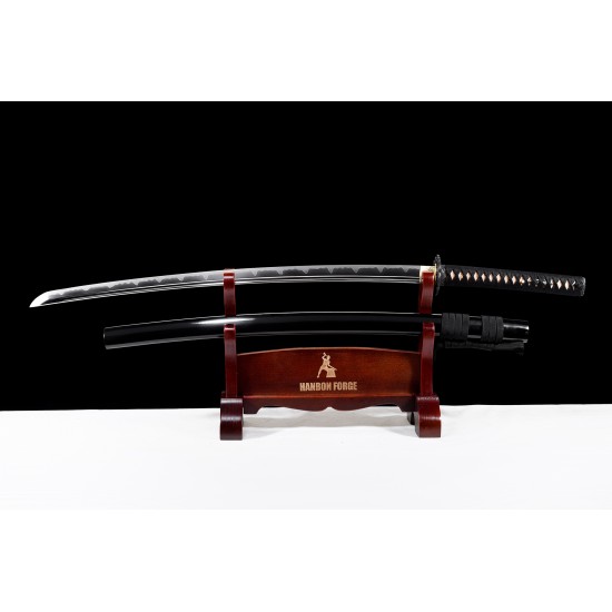 Premium Handmade Japanese Katana Sword - Clay Tempered 1095 Steel | Authentic SANBONSUGI Hamon