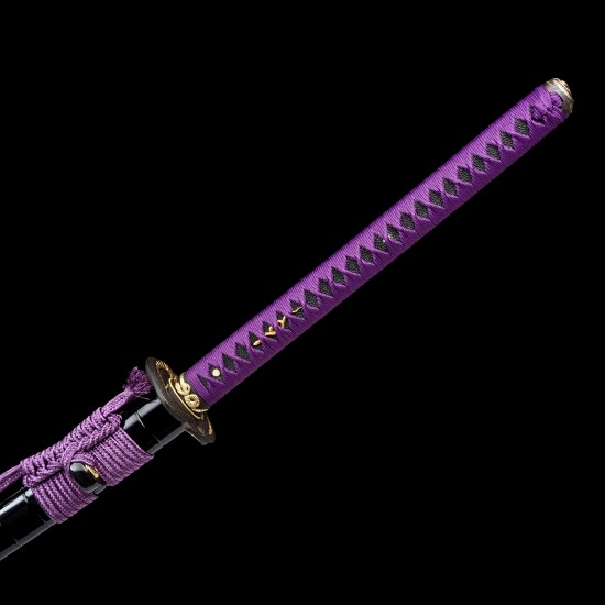 54" Japanese Samurai Odachi / Nodachi Sword / Python-Themed / SHINOGI-ZUKURI Blade with Clay Tempered Hamon