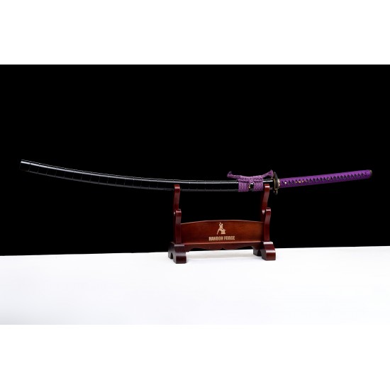 54" Japanese Samurai Odachi / Nodachi Sword / Python-Themed / SHINOGI-ZUKURI Blade with Clay Tempered Hamon