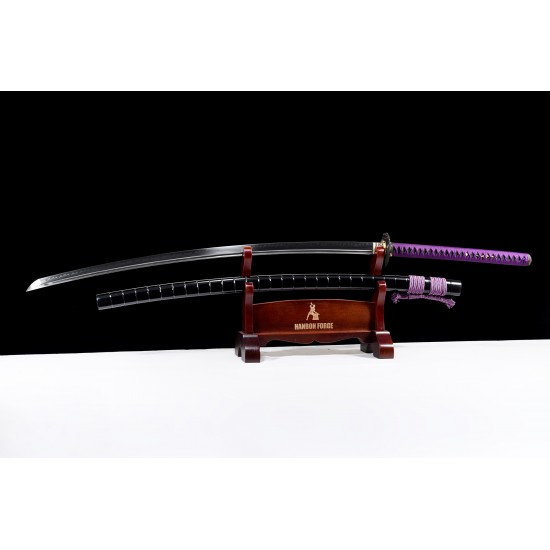 54" Japanese Samurai Odachi / Nodachi Sword / Python-Themed / SHINOGI-ZUKURI Blade with Clay Tempered Hamon