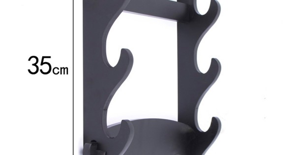 Single sword wall display fibreboard stand black rack for japanese